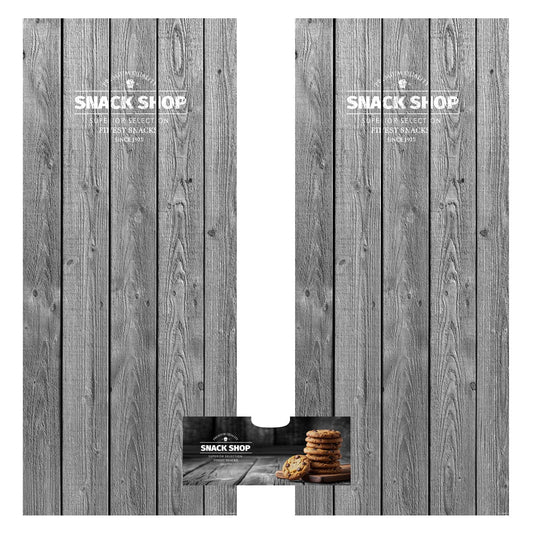 Elementos del kit de vinilos adhesivos frontales y laterales para máquinas expendedoras Necta Sfera Coffee Shop