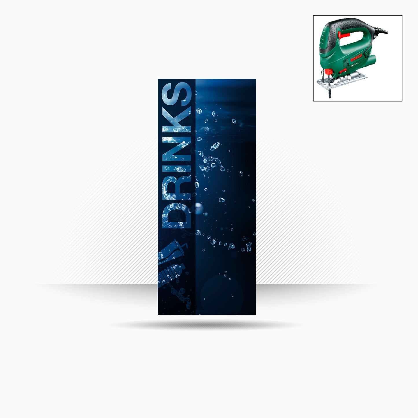 Panel de policarbonato estándar. 77x185cm. "Waterfall"