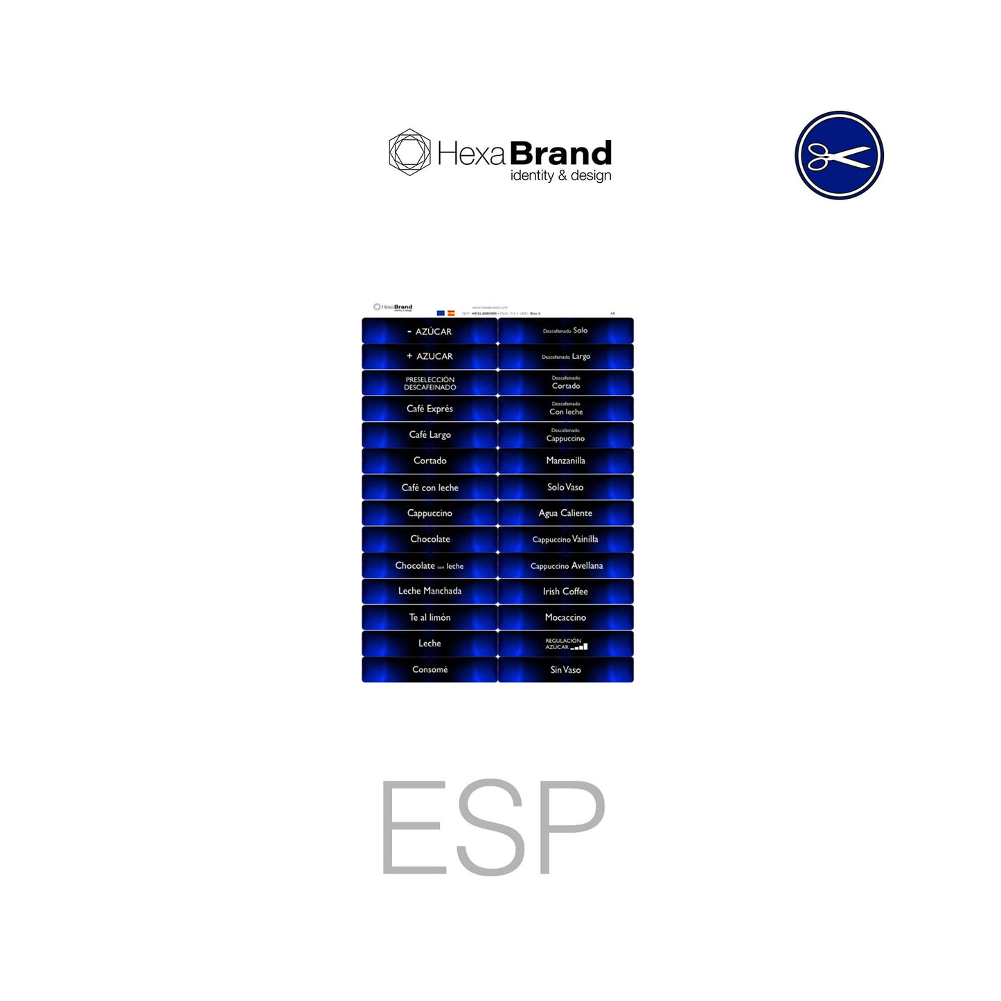 Brio 3 N&W - Etiquetas de selección recortables