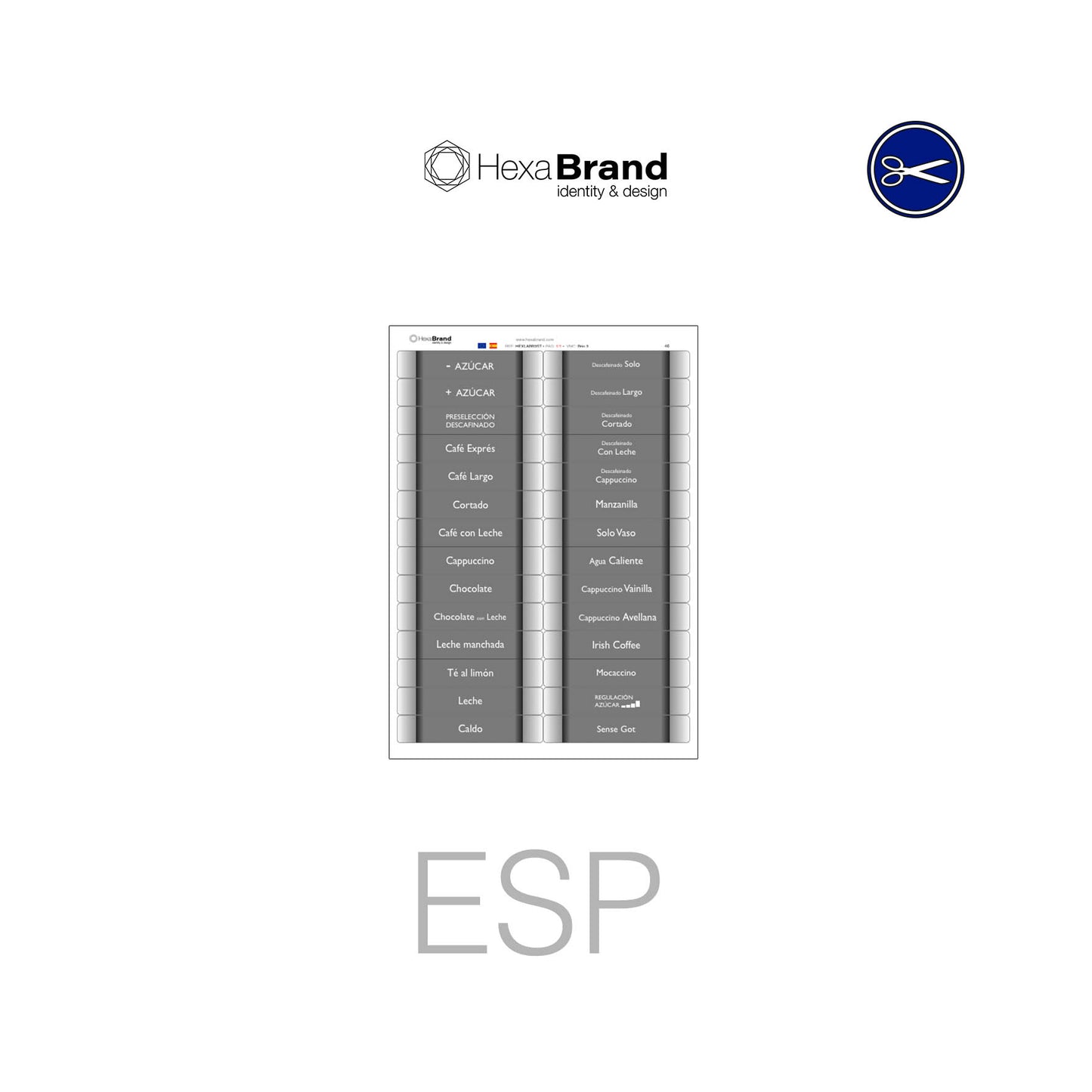 Brio 3 N&W - Etiquetas de selección recortables