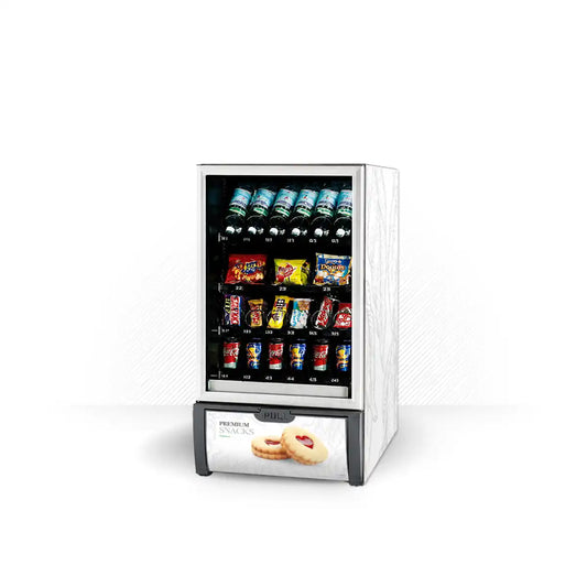 Kit de vinilos adhesivos para máquinas expendedoras de snacks Necta Mini Snakky Premium White