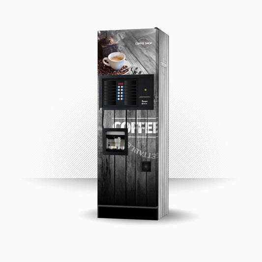 Kit de vinilos adhesivos para máquinas expendedoras de snacks Necta Zanussi Venezia diseño Coffee Shop
