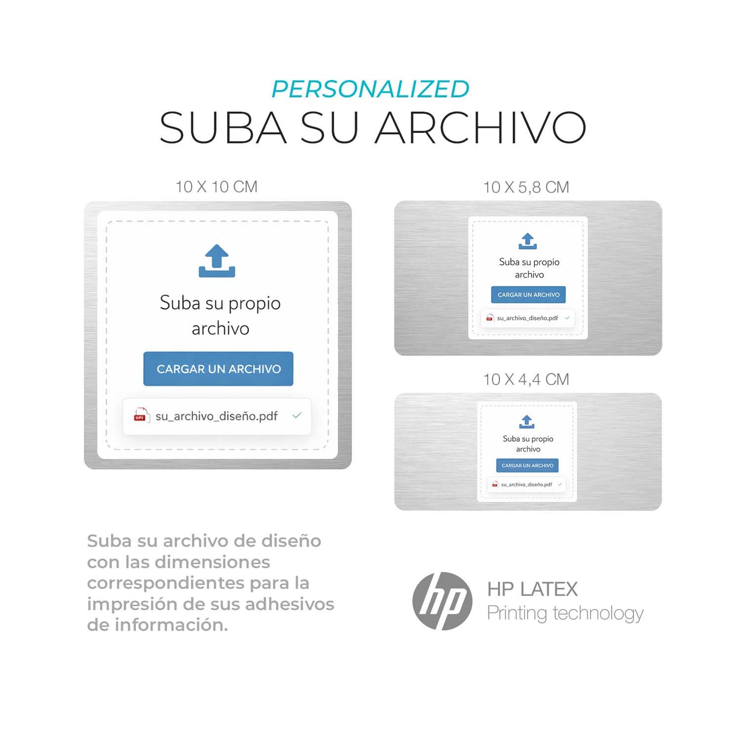 Adhesivos de información - Suba su archivo