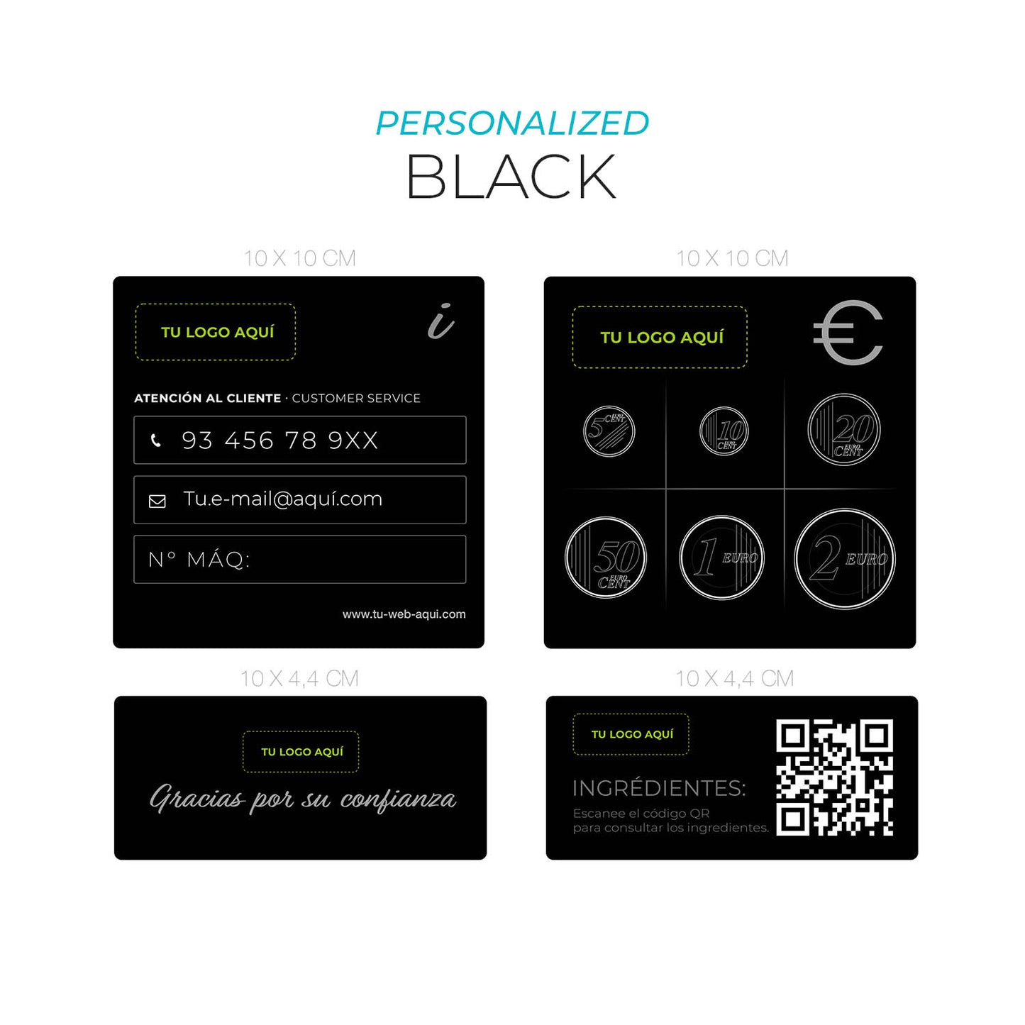 Adhesivos de información - Personalizables