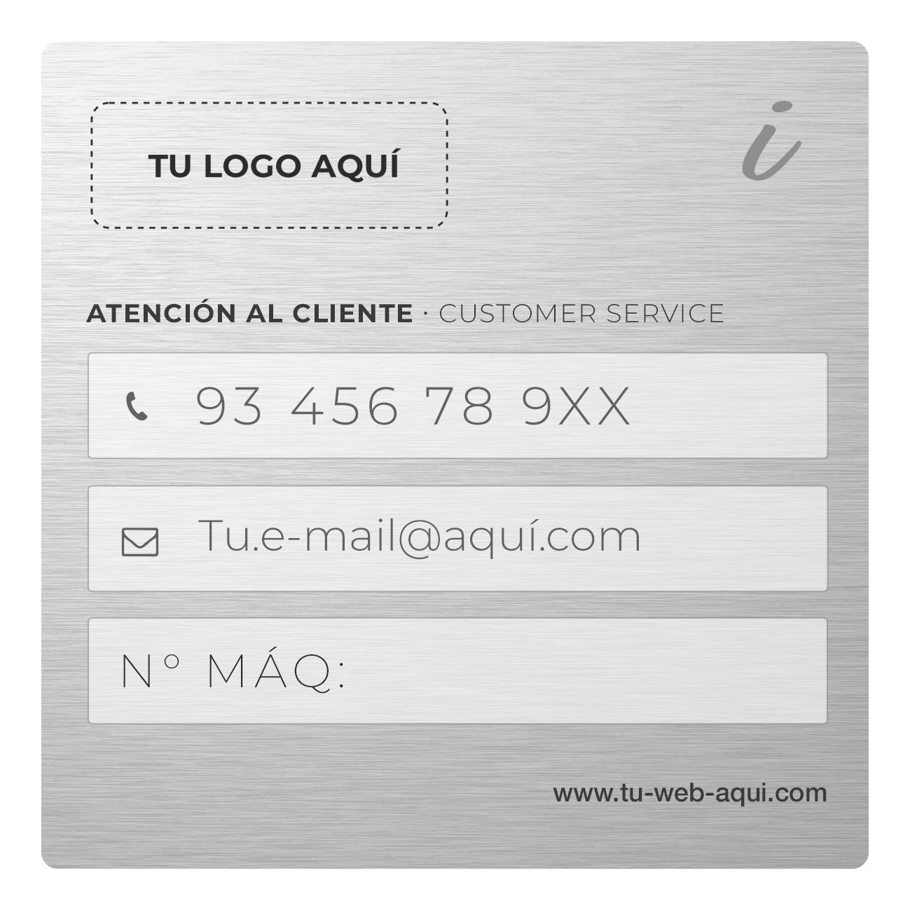 Adhesivos de información - Personalizables