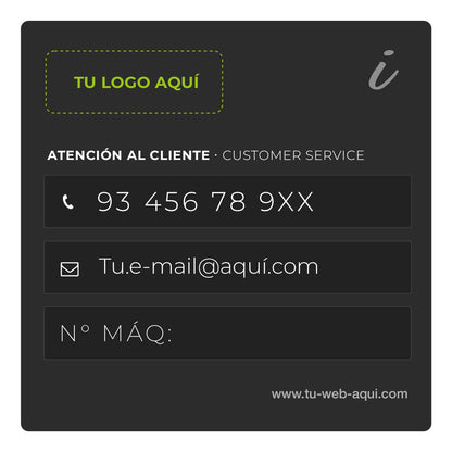 Adhesivos de información - Personalizables