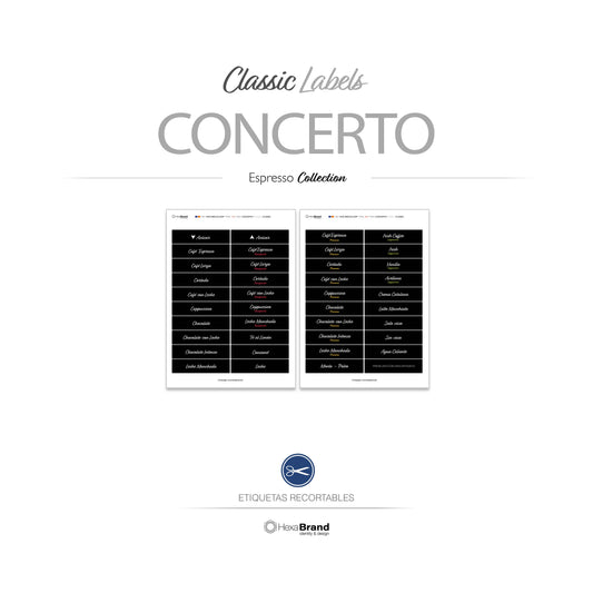 Necta Concerto - Etiquetas de selección recortables