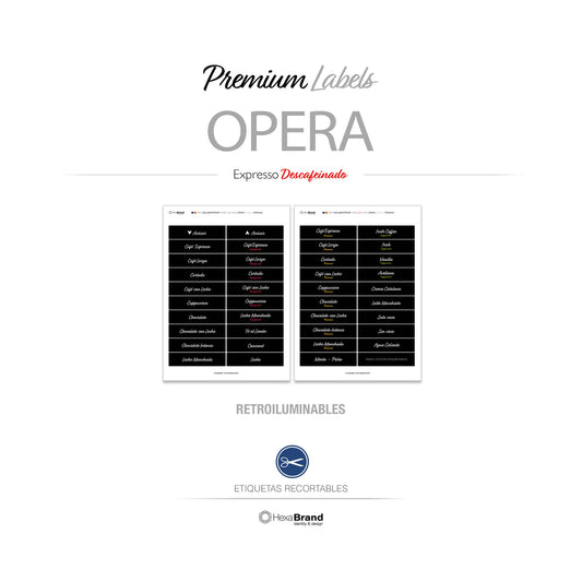 Necta Opera - Etiquetas de selección recortables