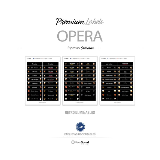 Necta Opera - Etiquetas de selección recortables