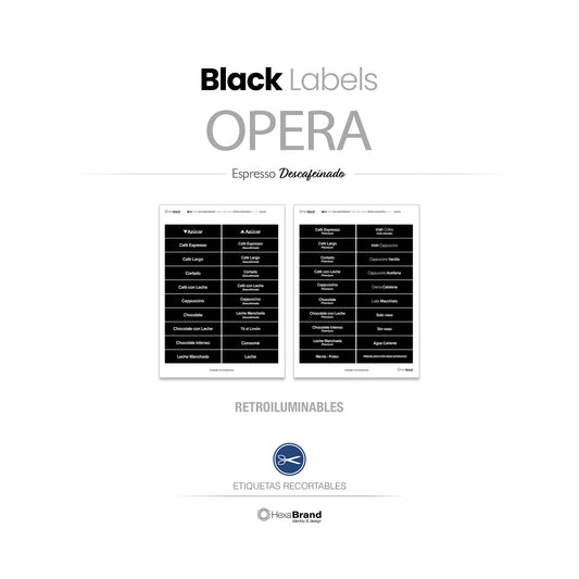 Necta Opera - Etiquetas de selección recortables
