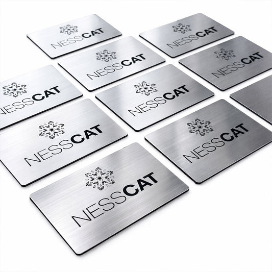 Materiales rígidos - Plástico grabado láser personalizado - Lote de 10 uds