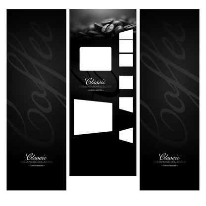Elementos del kit de vinilos adhesivos para máquinas expendedoras Bianchi Everly. Diseño Classic Beans
