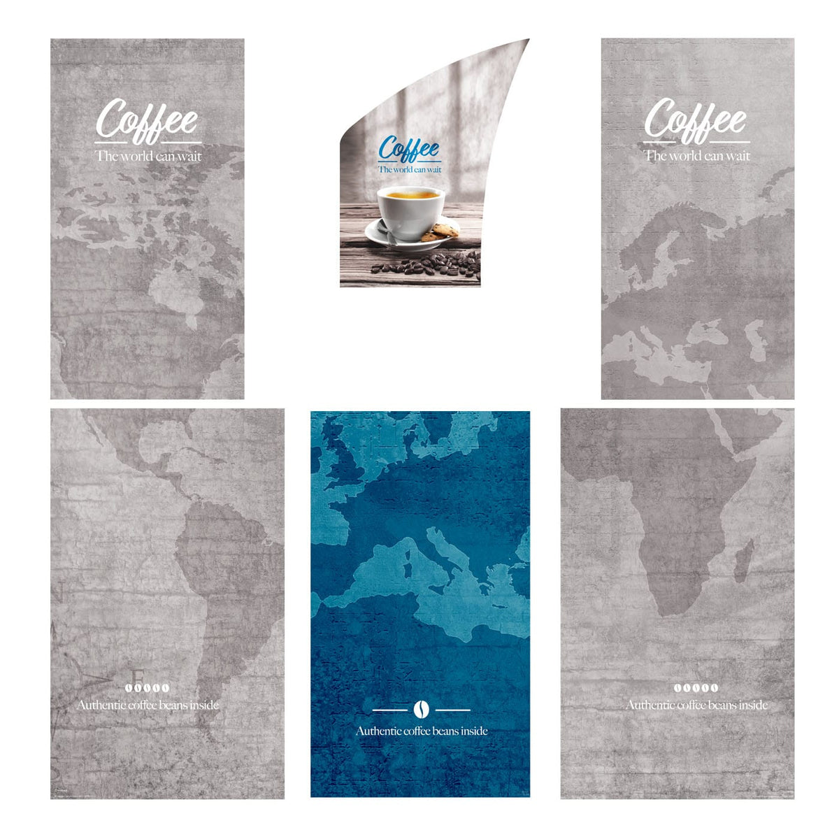 Elementos del kit de vinilos adhesivos para máquinas expendedoras Necta Brio 250. Diseño New Sapphire