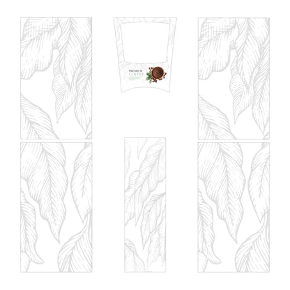 Elementos del kit de vinilos adhesivos para máquinas expendedoras Necta Brio 3. Diseño Premium White