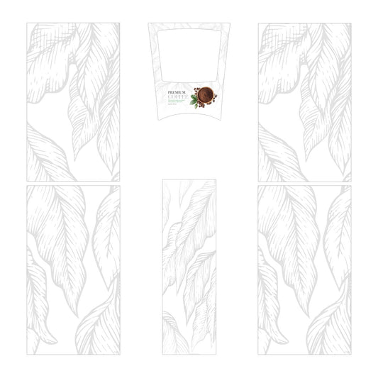 Elementos del kit de vinilos adhesivos para máquinas expendedoras Necta Brio 3. Diseño Premium White