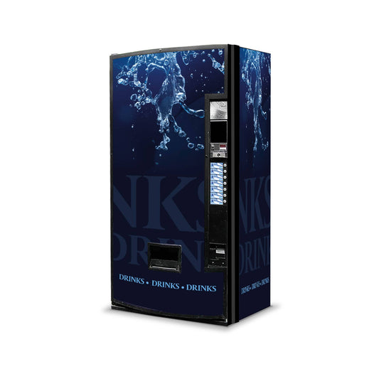Kit de vinilos adhesivos para máquinas expendedoras de refrescos, latas y botellas. Diseño Skywater Dark. 