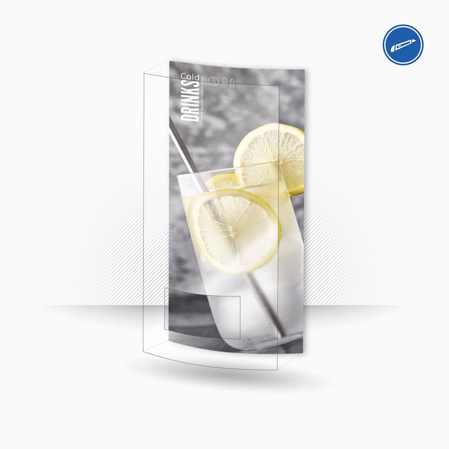 Vinilo adhesivo para paneles de máquinas expendedoras de refrescos y latas con diseño Fresh Lemon