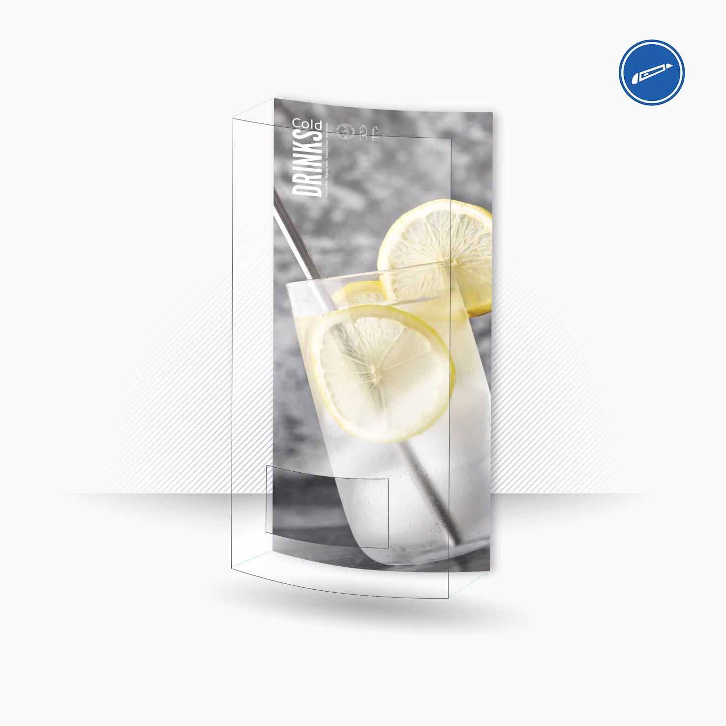 Vinilo adhesivo para paneles de máquinas expendedoras de refrescos y latas con diseño Fresh Lemon
