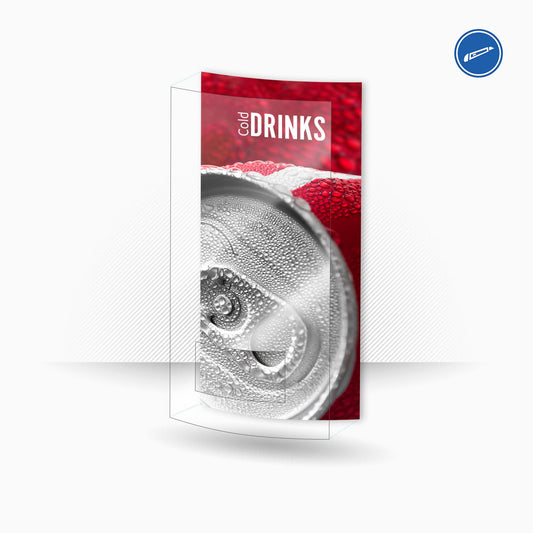 Vinilo adhesivo invertido para máquinas expendedoras latas con diseño Red Coke