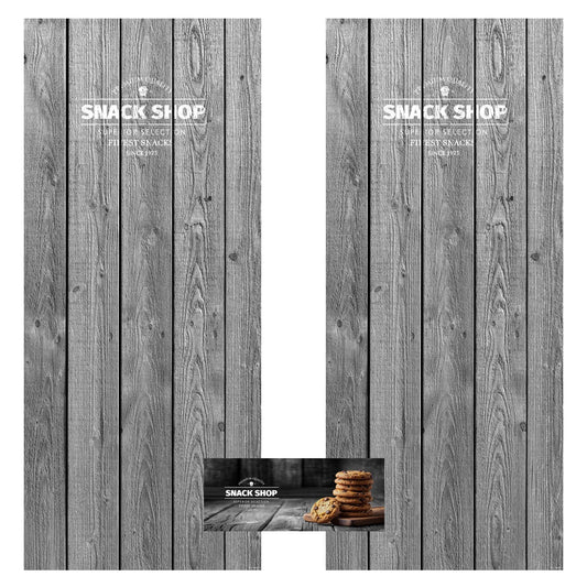 Elementos del kit de vinilos adhesivos frontales y laterales para máquinas expendedoras Necta Samba Coffee Shop