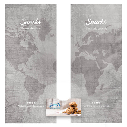 Elementos del kit de vinilos adhesivos frontales y laterales para máquinas expendedoras Necta Snakky Max New Sapphire