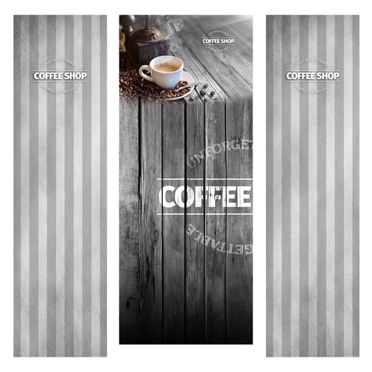 Elementos del kit de vinilos adhesivos frontales y laterales para máquinas expendedoras Necta Venezia Coffee Shop
