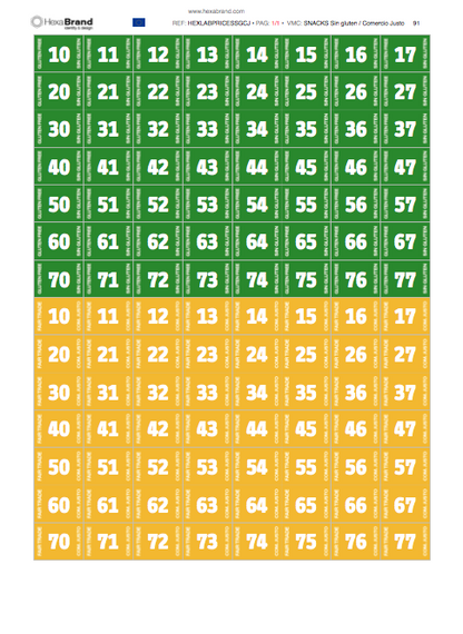 Snakky - Etiquetas de selección recortables