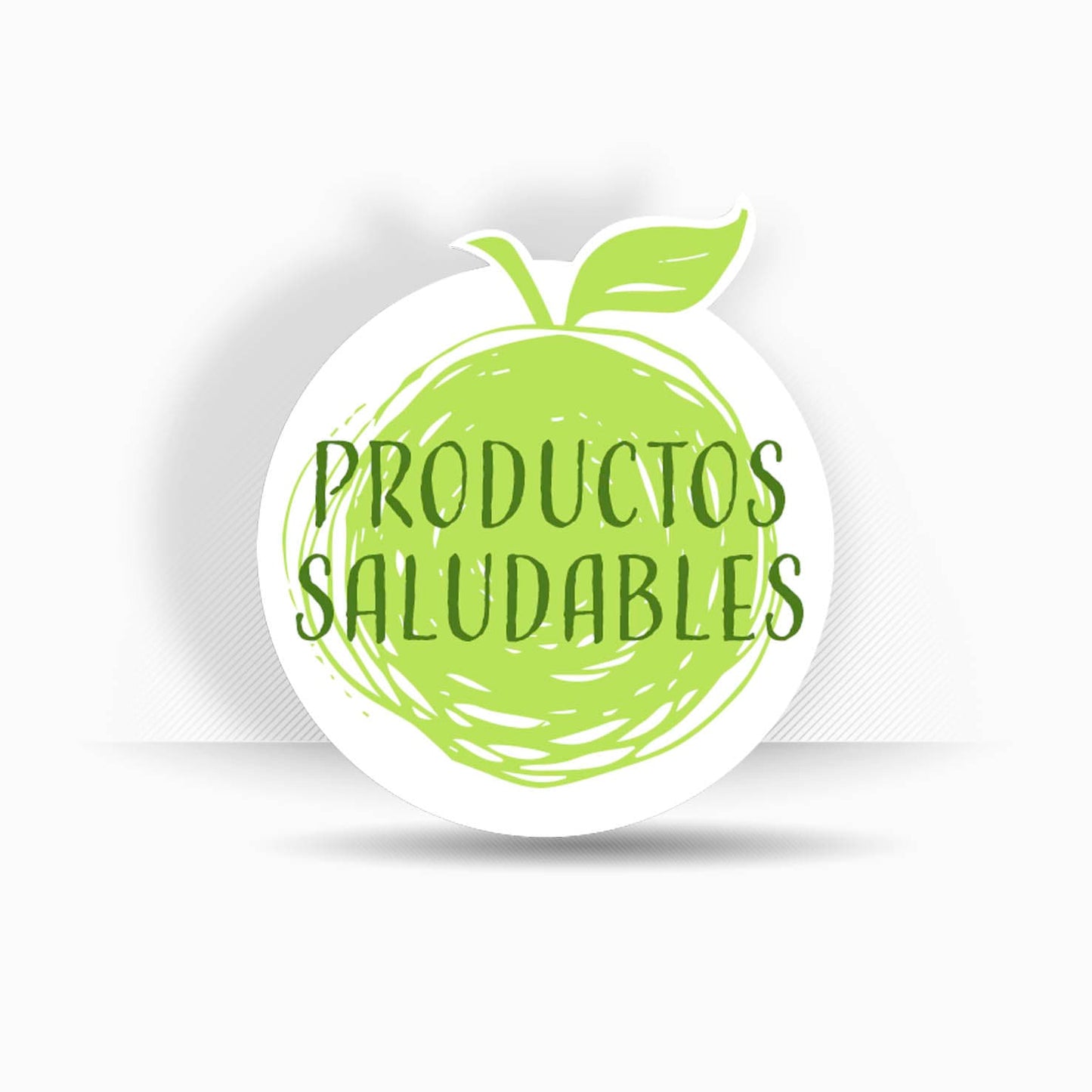 Pegatina informativa circular con forma manzana para máquinas expendedoras de snacks