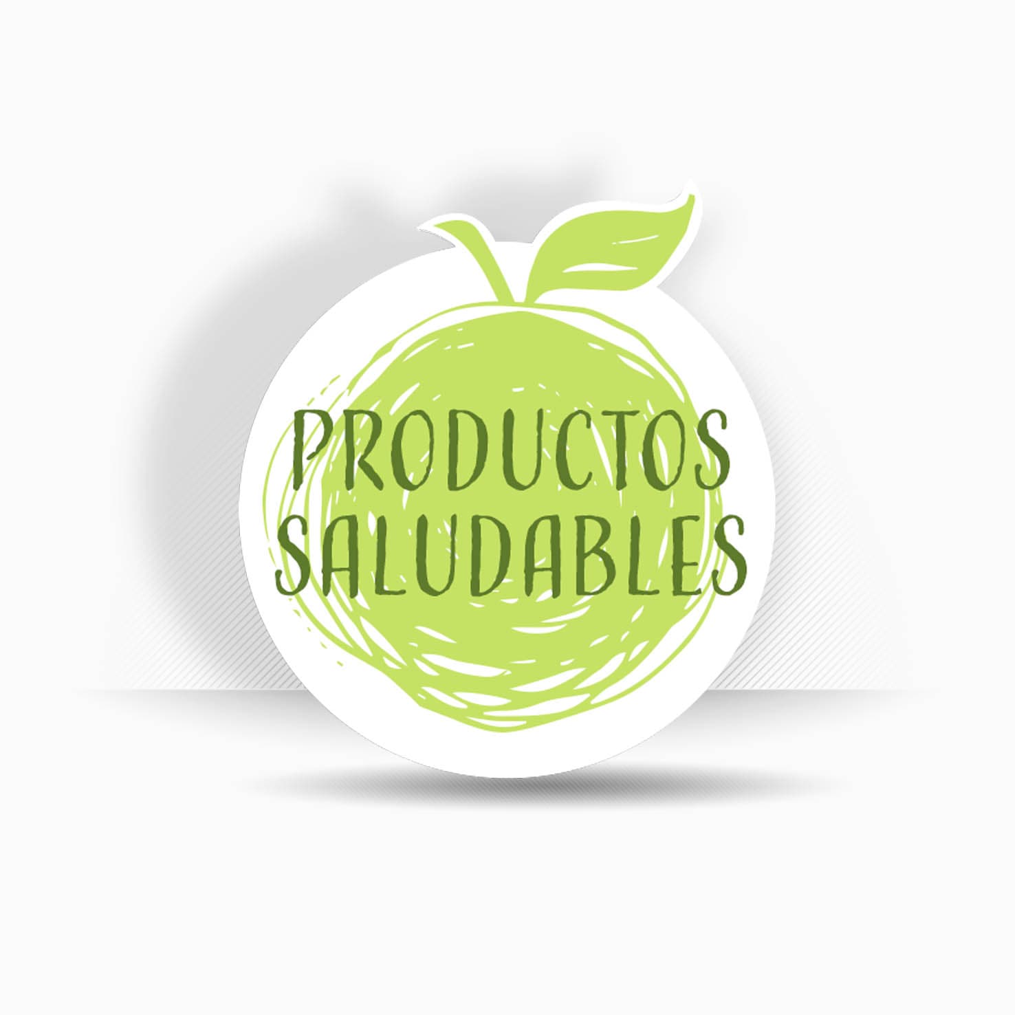 Pegatina informativa circular con forma manzana para máquinas expendedoras de snacks