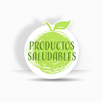 Pegatina informativa circular con forma manzana para máquinas expendedoras de snacks
