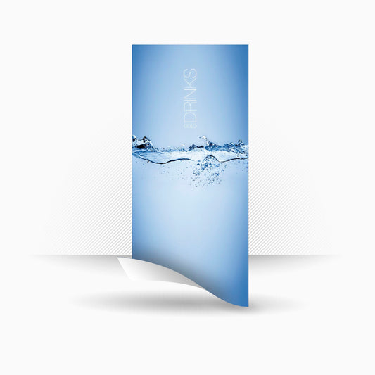 Vinilo adhesivo universal para máquinas expendedoras latas con diseño Cold Blue